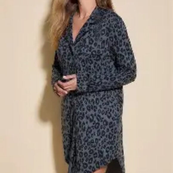 COSABELLA Bella Printed Nightshirt Loungewear in Black Panther Size 1X - Picture 4 of 6